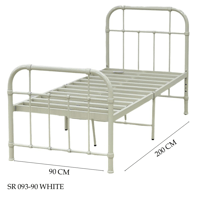 سرير عدة مقاسات لون أبيض