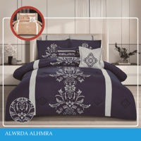 طقم مفرش نفرين 8قطع عدة الوان