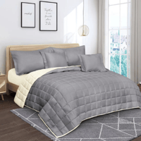 طقم مفارش مضغوط 6 قطعه عدة ألوان