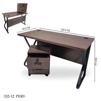 مكتب مع ادراج 120سم عدة الوان