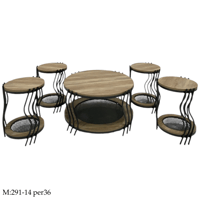 طقم طاولات خدمة راتان عدة ألوان