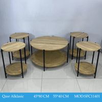 طقم طاولات خدمة راتان عدة ألوان