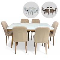 طقم طاولات طعام رخام 6 كراسي عدة الوان