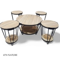 طقم طاولة وسط راتان عدة الوان