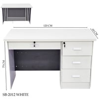 مكتب مع ادراج 120سم عدة الوان