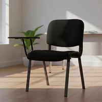 كرسي محاضرات أسود مع طاولة