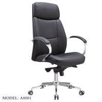 كرسي مكتب جلد فخم ثابت ودوار عدة ألوان