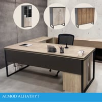 طقم مكتب مع سكرتارية عدة ألوان