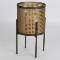 مركن زرع قصير حجم كبير لون بني