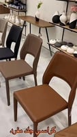 طقم 2كراسي طعام وكوفي جلد عدة الوان