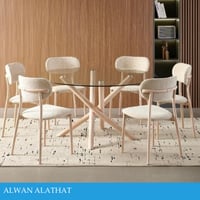 طقم طاولة طعام زجاج 4و6 كراسي