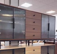 دولاب بوفيه خشبي غامق