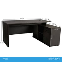 مكتب مقاس 160 سم رمادي