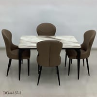 طقم طاولة طعام رخام 4و6 كراسي عدة ألوان