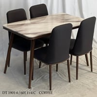 طقم طاولة طعام رخام 4و6 كراسي عدة ألوان