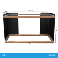 طاولة مدخل خشب وزجاج