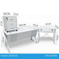 طقم مكتب مع سكرتارية 160و140 سم عدة الوان