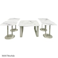 طقم طاولات حجر بورسلان عدة ألوان