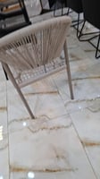 طقم 2 كراسي مزينة بحبل لون بيج