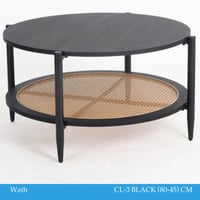 طاولة قهوة مقاس 80 سم لون أسود