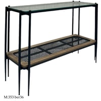 مدخل زجاج وراتان عدة ألوان