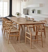 كرسي بوهيمي لون خشبي فاتح