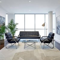 طقم كنب مكتبي مودرن جودة لون اسود