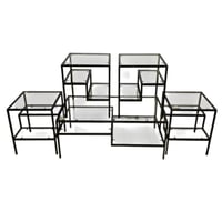 طقم طاولة زجاج