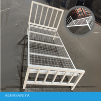 سرير نفر ونفر ونص لون ابيض