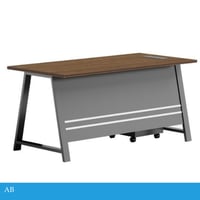 مكتب مع ادراج عدة مقاسات لون بن ورمادي