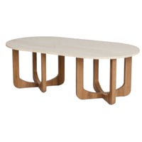 طاولة وسط خدمة لون بني