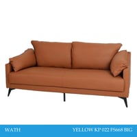 كنب جلد ثلاثي مودرن