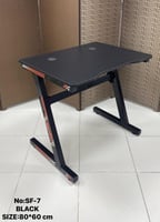 طاولة قيمنق خشب وحديد أسود مقاس 80و100 سم