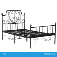سرير حديد أسود 120و90سم