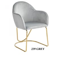 طقم 2 كراسي مخمل ستانلس ستيل ذهبي عدة ألوان