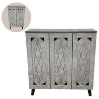 دولاب بابين وثلاث ابواب لون رمادي