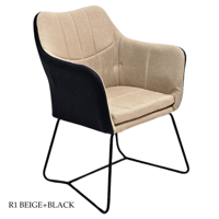 كرسي قماش مع جلد عدة ألوان