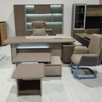 طقم مكتب مدراء 240سم مع دواليب وطاوله