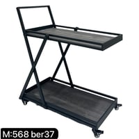 عربة تقديم خشب وحديد عدة ألوان