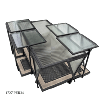 طقم طاولات قزاز وراتان عدة الوان