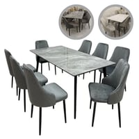 طقم طاولات طعام بورسلان 6كراسي عدة الوان