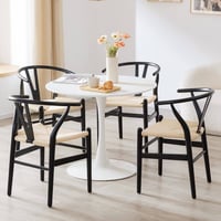 طقم طاولة و4 كراسي لون أسود