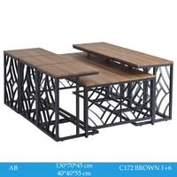 طقم طاولات خشب عدة ألوان