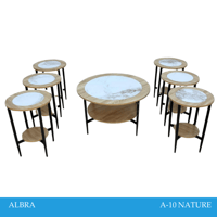 طقم طاولات سيراميك عدة الوان