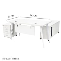 طقم مكاتب مع سكرتاريه وادراج 120و140 سم عدة الوان