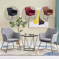 طقم 2 كراسي قماش عدة ألوان