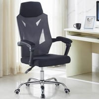 طقم 2 كراسي مكتب دوار لون اسود