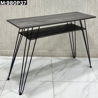 طاولة مدخل خشب بأرجل حديد عدة ألوان