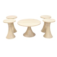 طقم طاولات وسط خشب لون بيج