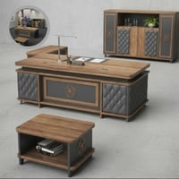 طقم مكتب جلد مع دولاب عدة الوان ومقاسات